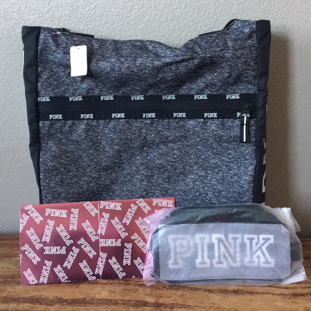 PINK 2017 Black and Gray Tote